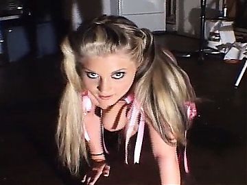In lingerie the blonde enjoys cock in her ass with cumshot