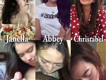 3 girls blowing